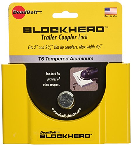 CT Johnson Enterprises (TCL3-YL) Deadbolt Blockhead Trailer Coupler Lock