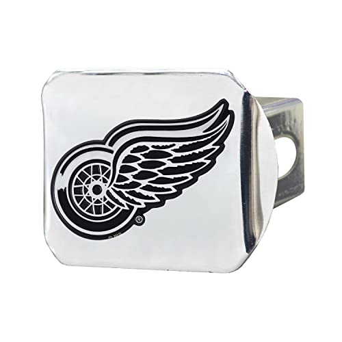 FANMATS - 14966 NHL Detroit Red Wings Chrome Hitch Cover 3.4"x4"