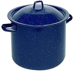 imusa usa speckled enamel stock pot 7.75-quart, blue