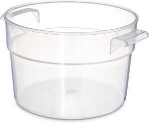 carlisle foodservice products 020530 bpa-free bains marie round storage container, 2 quart, clear