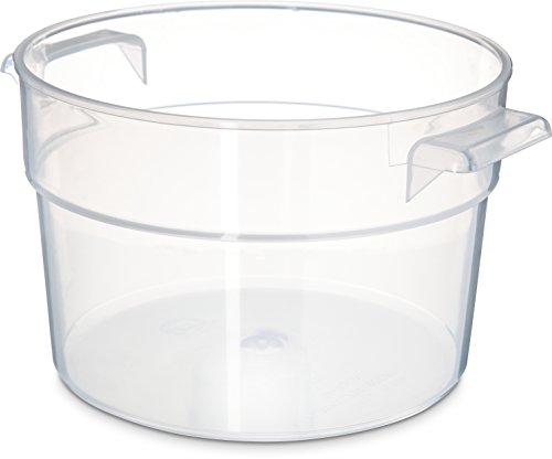 Carlisle FoodService Products 020530 BPA-Free Bains Marie Round Storage Container, 2 Quart, Clear