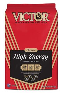 victor super premium dog food – high energy dry dog food for active dogs – gluten free dog food with beef and chicken meal proteins for sporting dogs – all breeds and all life stages, 40 lb