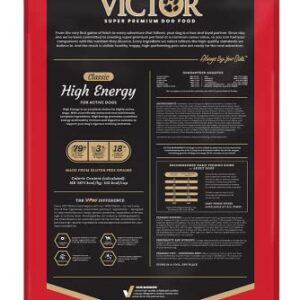 Victor Super Premium Dog Food – High Energy Dry Dog Food for Active Dogs – Gluten Free Dog Food with Beef and Chicken Meal Proteins for Sporting Dogs – All Breeds and All Life Stages, 40 lb