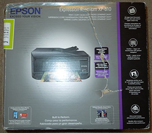 Epson C11CD29201 Expression Premium XP-810 Small Wireless Color Photo Printer with Scanner, Copier and Fax