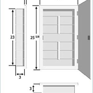 Zaca 11-1-26-03 11-1-26 Regulus 16" x 26" Recessed Framed Medicine Cabinet