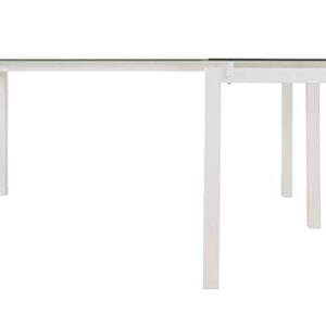 Signature Design by Ashley Baraga Contemporary Glass L-Shaped Home Office Desk, White