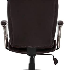 Serta Ergonomic Executive Office Chair Motion Technology Adjustable Mid Back Design with Lumbar Support, Brown Bonded Leather