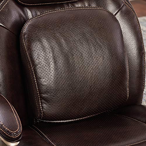 Serta Ergonomic Executive Office Chair Motion Technology Adjustable Mid Back Design with Lumbar Support, Brown Bonded Leather