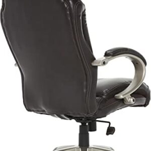 Serta Big and Tall Executive Office Chair with AIR Technology and Ergonomically Layered Body Pillows, Supports up to 350 Pounds, Bonded Leather, Roasted Chestnut