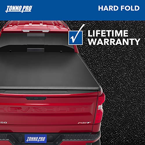 Tonno Pro Hard Fold, Hard Folding Truck Bed Tonneau Cover | HF-158 | Fits 2014 - 2018, 2019 Ltd/Lgcy Chevy/GMC Silverado/Sierra 1500 6' 7" Bed (78.8")