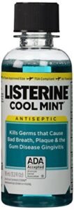 listerine cool mint antiseptic mouthwash travel size 3.2 ounces (pack of 6)