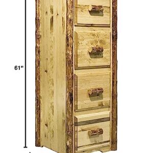 Montana Woodworks Glacier Country Collection 4-Drawer File Cabinet