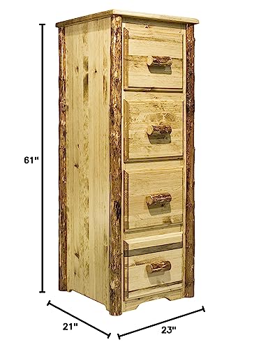 Montana Woodworks Glacier Country Collection 4-Drawer File Cabinet