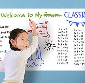 Wizard Wall® Instant Whiteboard, Repositionable Dry Erase Surface, 13” x 25’ Roll