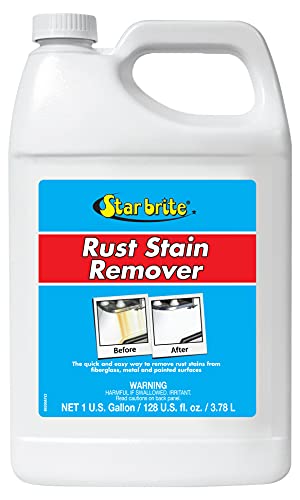 STAR BRITE Rust Stain Remover Spray - Instantly Dissolve Corrosion Stains on Fiberglass, Vinyl, Fabric, Metal & Painted Surfaces - Also Removes Sprinkler Stains - 1 Gallon (089200)