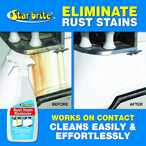 STAR BRITE Rust Stain Remover Spray - Instantly Dissolve Corrosion Stains on Fiberglass, Vinyl, Fabric, Metal & Painted Surfaces - Also Removes Sprinkler Stains - 1 Gallon (089200)