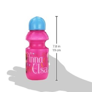 Zak! Designs Plastic Water Bottle with Cap with Elsa & Anna from Frozen, 13-Ounce, BPA-free