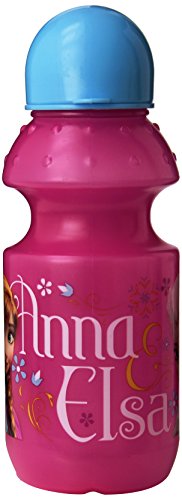 Zak! Designs Plastic Water Bottle with Cap with Elsa & Anna from Frozen, 13-Ounce, BPA-free