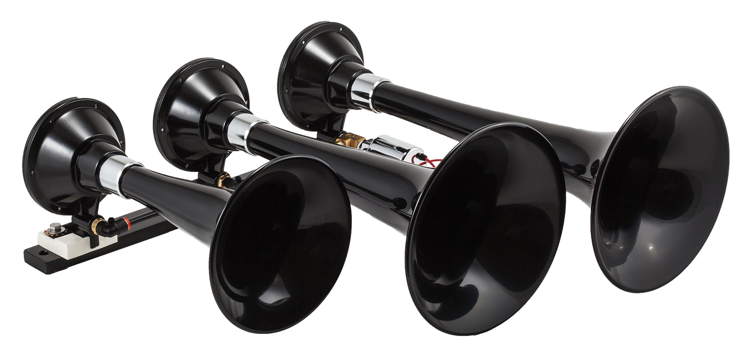 Kleinn Air Horns HK7 Complete Triple Train Horn System - Black