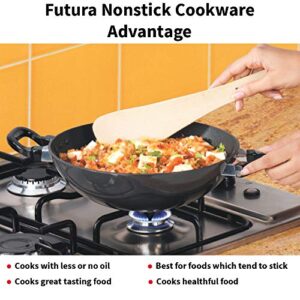 HAWKINS Futura Non-Stick Kadhai Deep-Fry Pan Black 2.5 L