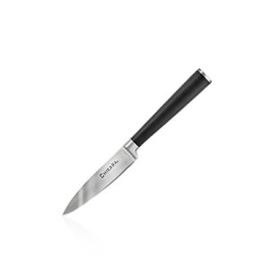 ginsu gourmet chikara series forged 420j japanese stainless steel paring knife, 07148ds, black, 3.5 inch