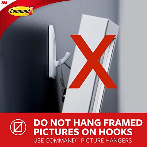 3M Command Clear Hooks and Strips, Plastic, Medium, 50 Hooks with Adhesive Strips per Carton (MMM17091CLRCABP)