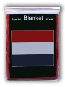 super soft netherlands flag fleece blanket 5 ft x 4.2 ft. holland dutch throw cover