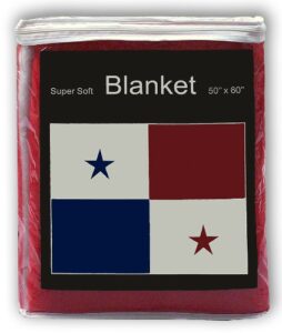 sup super soft panamanian flag fleece blanket 5 ft x 4.2 ft. bandera de panamá throw cover