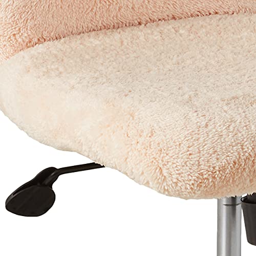 Boss Office Products Tiffany Fur Make-Up Modern Office Chair in Cream, 1 count