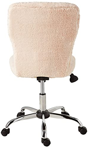 Boss Office Products Tiffany Fur Make-Up Modern Office Chair in Cream, 1 count