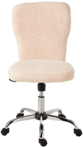 Boss Office Products Tiffany Fur Make-Up Modern Office Chair in Cream, 1 count