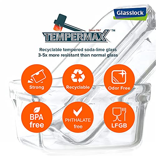 GLASS LOCK 1000ml Rectangular Food Container, 1 EA