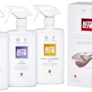 Autoglym The Collection - Perfect Interiors - The Ideal Car Cleaning Kit That Includes Interior Shampoo, Fast Glass, and Vinyl & Rubber Care