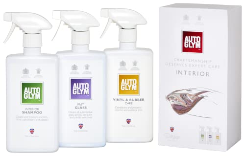 Autoglym The Collection - Perfect Interiors - The Ideal Car Cleaning Kit That Includes Interior Shampoo, Fast Glass, and Vinyl & Rubber Care