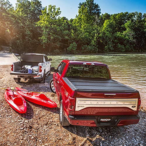 UnderCover Flex Hard Folding Truck Bed Tonneau Cover | FX51011 | Fits 2015 - 2017 Nissan Frontier w/track system 4' 11" Bed (58.6")