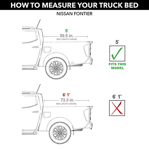 UnderCover Flex Hard Folding Truck Bed Tonneau Cover | FX51011 | Fits 2015 - 2017 Nissan Frontier w/track system 4' 11" Bed (58.6")