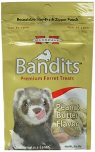 marshall fd-386 bandits ferret treats peanut butter, 3 oz.