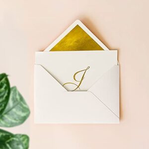 Designer Greetings Monogram Boxed Note Cards, Personalized Stationery Set (10 Count), Letter J