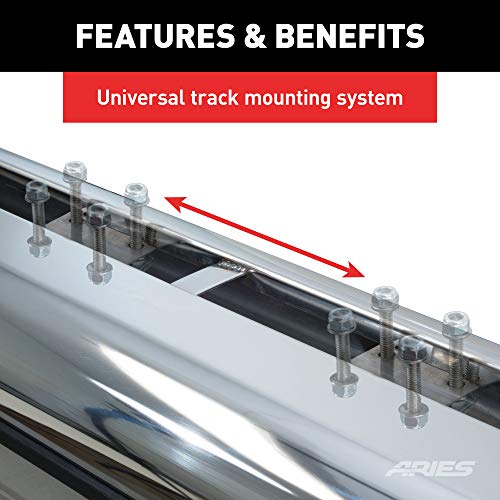 ARIES S2891 91-Inch Oval Polished Stainless Steel Nerf Bars, Brackets Sold Separately