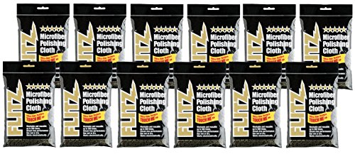 Flitz MC200-12A-12PK Thick 'n Thirsty Silver 16" x 16" Microfiber Cloth, 12-Pack