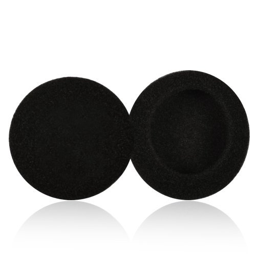 Synsen 5 Pairs 50mm(2inch) Quality Replacement Ear Pad Foam Earbud Sponge Cover Cushions for Sennheiser PX100 / Sony MDR-G57 / Philips/Plantronics & Other Headphones (50mm, Black)