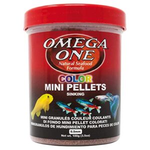 omega one color mini pellets, sinking, 3.5 oz