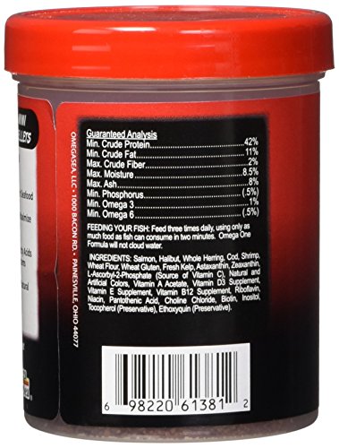 Omega One Color Mini Pellets, Sinking, 3.5 oz