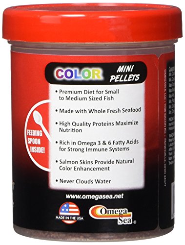 Omega One Color Mini Pellets, Sinking, 3.5 oz