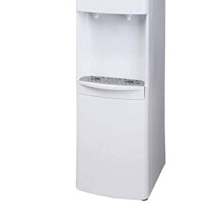Primo Top-Loading Water Dispenser - 2 Temp (Hot-Cold) Water Cooler Water Dispenser for 5 Gallon Bottle w/Child-Resistant Safety Feature, White