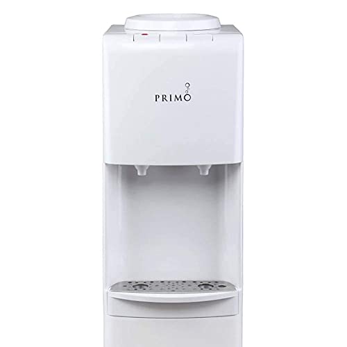 Primo Top-Loading Water Dispenser - 2 Temp (Hot-Cold) Water Cooler Water Dispenser for 5 Gallon Bottle w/Child-Resistant Safety Feature, White