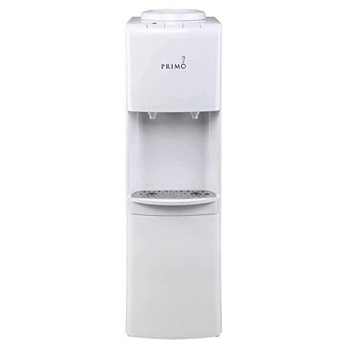 Primo Top-Loading Water Dispenser - 2 Temp (Hot-Cold) Water Cooler Water Dispenser for 5 Gallon Bottle w/Child-Resistant Safety Feature, White