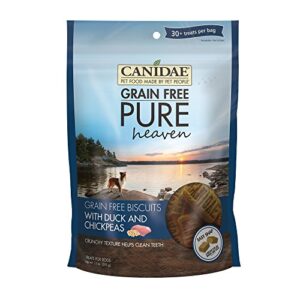 canidae pure dog treat biscuits with duck & chickpeas, 11 oz, grain free