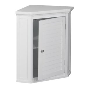 teamson home glancy detachable bathroom cabinet, white