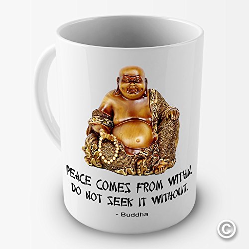 Peace Comes From Within' Buddah Novelty Mug Tea Coffee Gift Office Cup